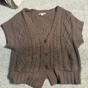 Brown Cable Knit Women's Sweater
